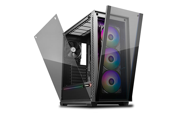 DEEPCOOL MATREXX 70 ADD-RGB 3F Full Sized Tempered Glass ARGB Case, 3 Preinstalled ARGB Fans