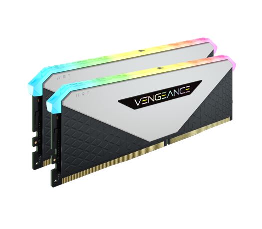 CORSAIR Vengeance RGB RT 16GB (2x8GB) DDR4 3600MHz C18 18-22-22-42 Heatspreader Desktop Gaming Memory White for AMD