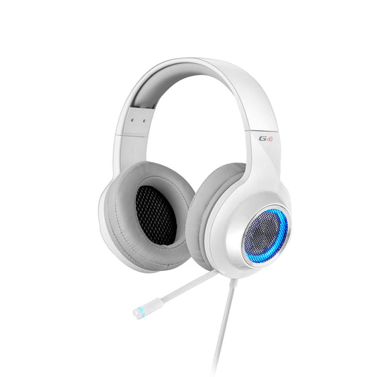 EDIFIER V4 (G4) 7.1 Virtual Surround Sound USB Gaming Headset White - V7.1 Surround Sound/ Retractable Mic/LED Lights Mesh/USB/Gaming/PC/Laptop(LS)