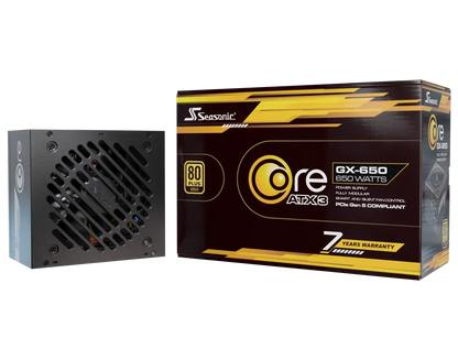 Seasonic Core GX-650 ATX3 80 Plus Gold Full Modular 650W PSU (SRP-CGX651-A5A32SF)