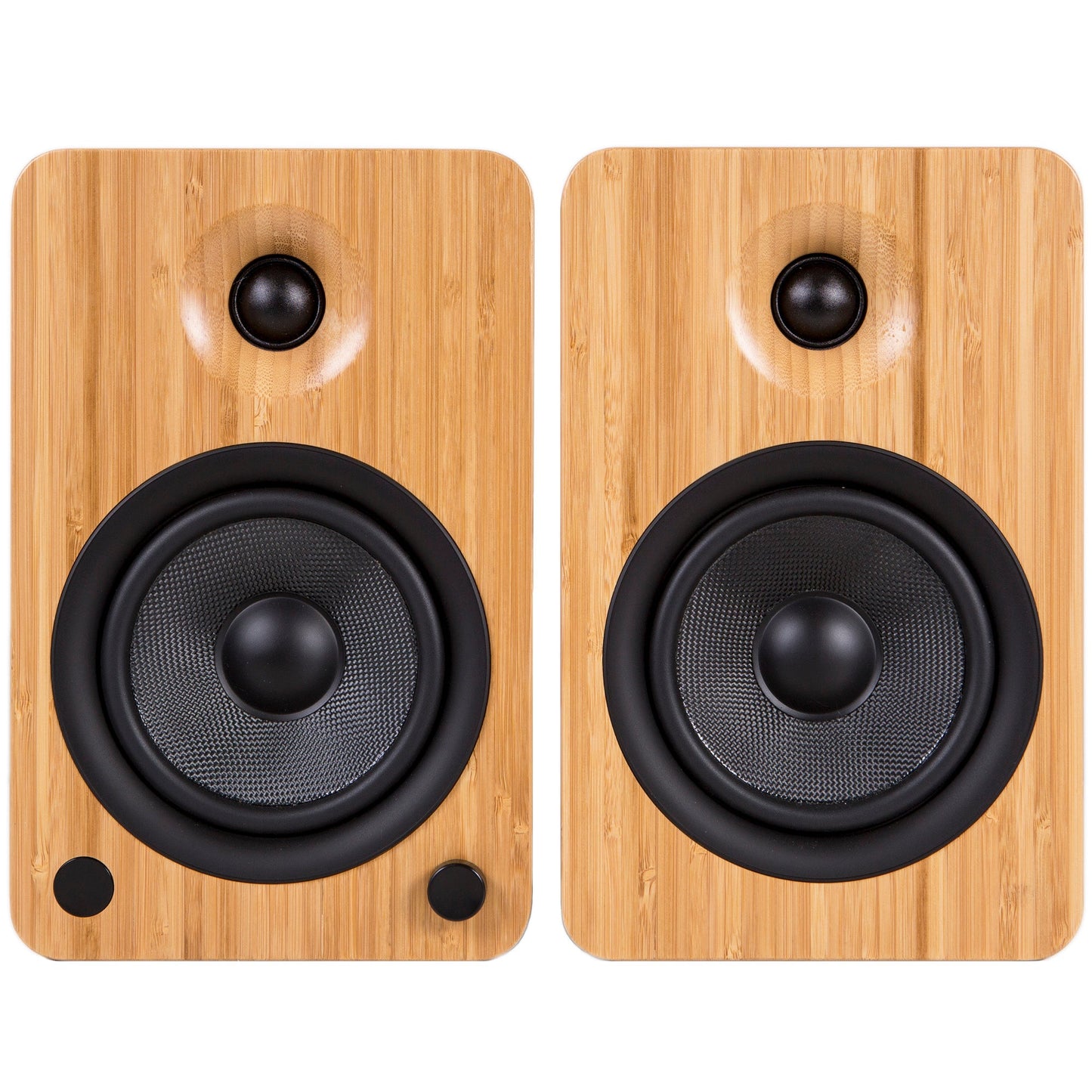 Kanto YU6 200W Powered Bookshelf Speakers with Bluetooth® and Phono Preamp - Pair, Bamboo